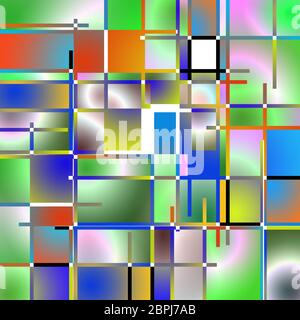Astratta geometrica. Square figure, gradienti colorati Foto Stock