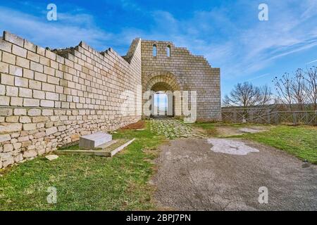 Entrata principale della fortezza di Shumen, Bulgaria Foto Stock