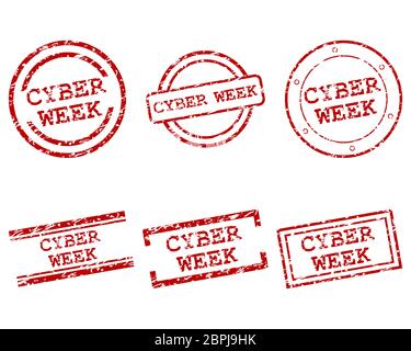 Cyber week timbri Foto Stock