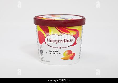 Haagen-Dazs Mango e gelato al lampone Foto Stock