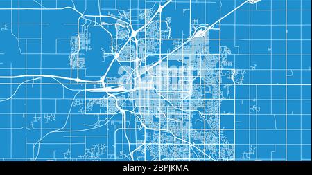 Mappa urbana vettoriale della città di Lincoln, USA. Capitale dello stato del Nebraska Illustrazione Vettoriale