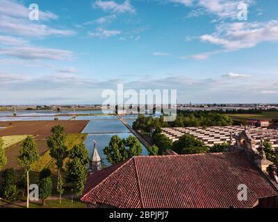 Scorci della campagna di Novara, Novara, Piemonte, Italia Foto Stock