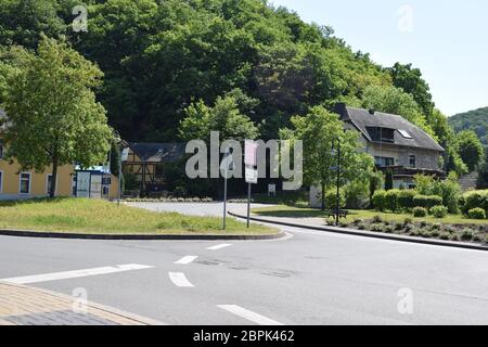 Strada verso la piccola città di Bad Breisig Foto Stock