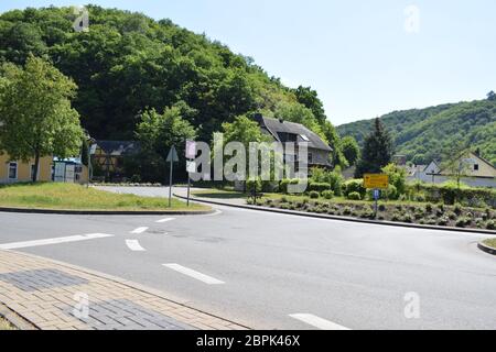 Strada verso la piccola città di Bad Breisig Foto Stock