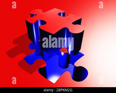 Pezzo di puzzle composizione Foto Stock