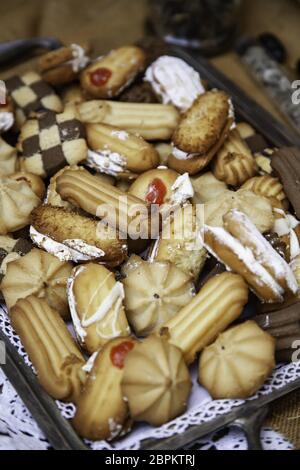 Teacakes artigianale, dolce tradizionale dettaglio Foto Stock