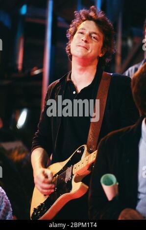 BAP Frontmann Wolfgang Niedecken 1980er - Sänger Wolfgang Niedecken, Frontmann der Kölschrock-Band 'BAP' in den 1980er Jahren. Foto Stock