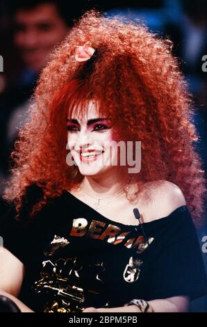 TV-Talkshow // 90er Jahre - Nina Hagen // TV-Talkshow // 90er Jahre Foto Stock