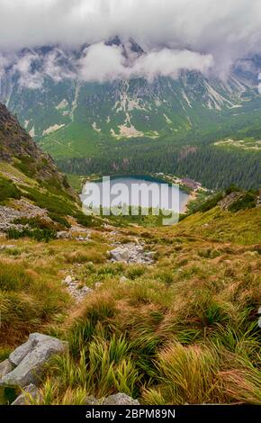 Bellissimo lago di Poprad in Slovacchia Foto Stock