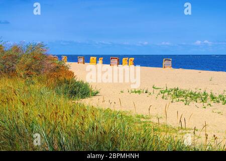 Poel spiaggia presso la boccola nera sull'isola di Poel in Germania Foto Stock