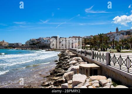 Veduta della piazza di Vieste Foto Stock