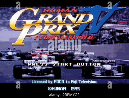 Human Grand Prix IV F1 Dream Battle 4 - SNES Super Nintendo - solo per uso editoriale Foto Stock