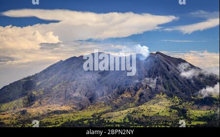 Vista panoramica del Vulcano Turrialba in Cartago, Costa Rica Foto Stock