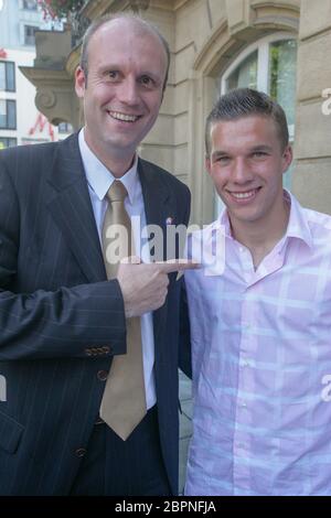 Der XX. Weltjugendtag in Köln 2005 - Lukas Podolski Foto Stock