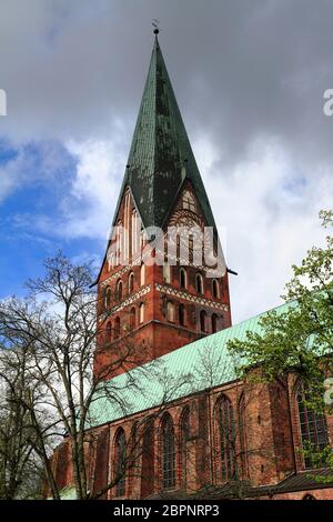 Chiesa di San Giovanni nel centro storico di Lueneburg, Germania Foto Stock