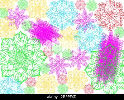 Abstract faraktal colorate le immagini 3D rendering Foto Stock