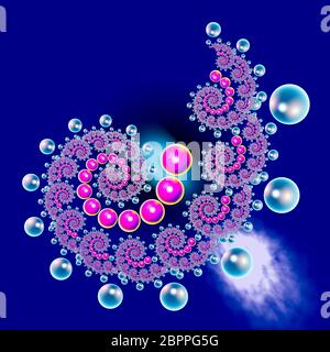 Abstract faraktal colorate le immagini 3D rendering Foto Stock