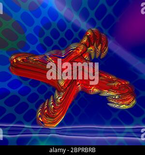 Abstract faraktal colorate le immagini 3D rendering Foto Stock