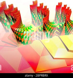 Abstract faraktal colorate le immagini 3D rendering Foto Stock