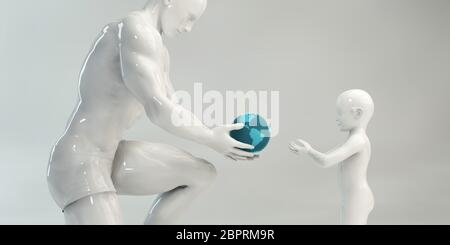 Guida dei genitori e di Parenting positivo sviluppo del bambino Foto Stock