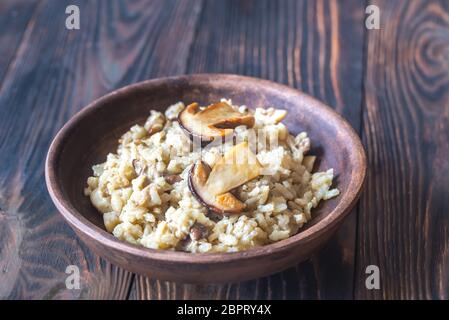 Risotto con funghi porcini Foto Stock