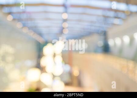 Vista bokeh del centro commerciale Foto Stock