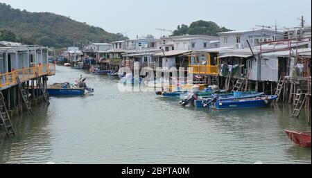 Tai o, Hong Kong 03 maggio 2018:- Tai o villaggio di pescatori Foto Stock