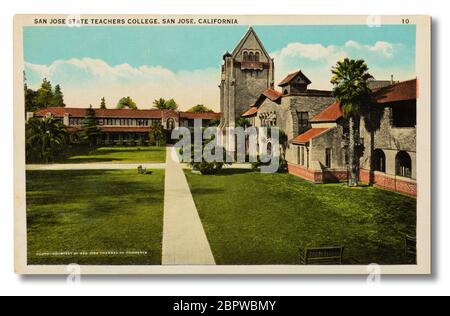Vecchia cartolina San Jose Teachers College, California. Foto Stock