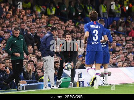 LONDRA, INGHILTERRA - 17 SETTEMBRE 2019: Il manager del Chelsea Frank Lampard ha ritratto durante la partita del gruppo H della UEFA Champions League 2019/20 tra il Chelsea FC (Inghilterra) e il Valencia CF (Spagna) a Stamford Bridge. Foto Stock