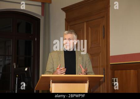 Blanche Kommerell und Sohn Sebastian Kommerell bei der Lesung Hermann Hesse im Amtsgericht Görlitz am 23.1.2020 Foto Stock