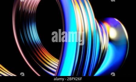 Abstract onde - 3D illustrazione Foto Stock