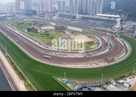 Sha Tin, Hong Kong, 17 marzo 2019: ippodromo di Sha Tin a Hong Kong Foto Stock