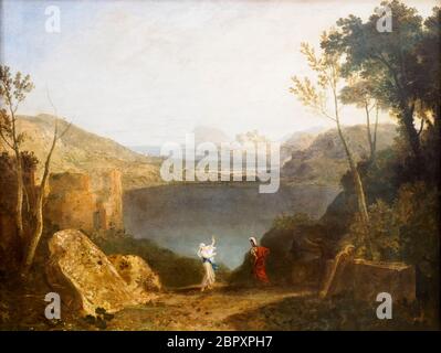 JMW Turner 1775- 1851 Enea e il Sibilla, Lago Avernus (1798) olio su tela Foto Stock