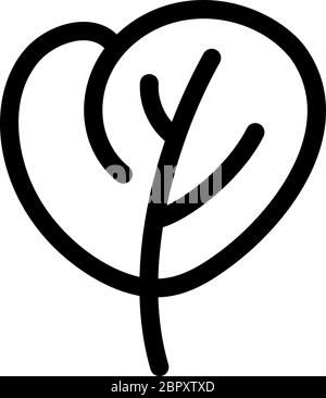 Icona della linea ad albero. Simbolo del logo, tronco di legno e rami ...