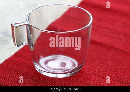 la tazza di caffè in vetro Foto Stock