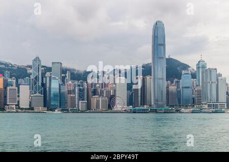 Victoria Harbour, Hong kong 17 agosto 2018:- Hong Kong Foto Stock