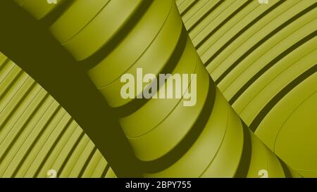 Sfondo colorato di oliva fatto da illustrazione 3D di superficie ruvida con texture e forma di tornado al centro Foto Stock