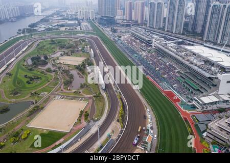 Sha Tin, Hong Kong, 17 marzo 2019: ippodromo di Sha Tin a Hong Kong Foto Stock