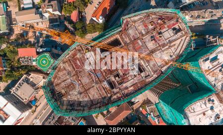 Vista aerea del porto di pace, città di Dar es Salaam Foto Stock