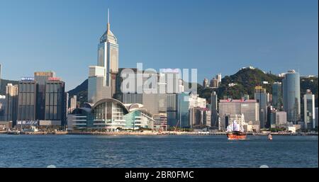 Victoria Harbour, Hong Kong 31 maggio 2018:- skyline di Hong Kong Foto Stock