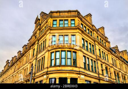 Architettura di Manchester in Inghilterra Foto Stock