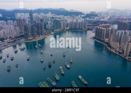 Tsuen WAN, Hong Kong 12 Febbraio 2019: Città di Hong Kong Foto Stock