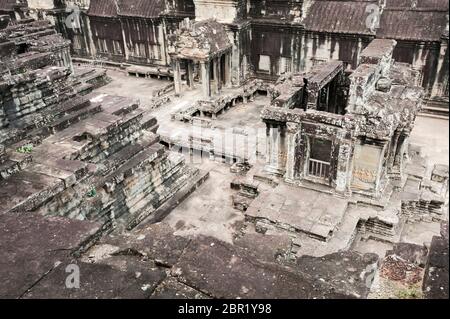 Angkor Wat. Patrimonio dell'umanità dell'UNESCO, provincia di Siem Reap, Cambogia, Sud-est asiatico Foto Stock