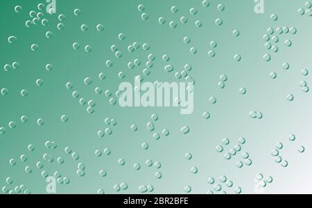 Grafico astratto con bolle 3-D effervescenti in verde chiaro con spazio per la copia, spazio per l'aggiunta di testo, sfondo, sfondo Foto Stock