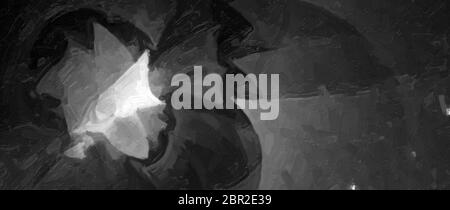 Spazio bianco e nero farfalla acquerello sfondo widescreen astratto, rendering frattale Foto Stock