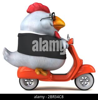 Pollo di divertimento - 3D illustrazione Foto Stock