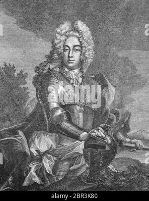 Karl Albrecht di Baviera, 6 agosto 1697 - 20 gennaio 1745, dalla casa di Wittelsbach era dal 1726 al 1745 quando Carlo I. Elettore e Duca di Baviera, Ottenne nel 1742 quando Carlo VII elezione all'Imperatore del Sacro Romano Impero e lo rimase fino alla sua morte / Karl Albrecht von Bayern, 6. 1697 agosto - 20. Januar 1745, aus dem Hause Wittelsbach war von 1726 bis 1745 als Karl I. Kurfürst und Herzog von Bayern, erlangte er er 1742 als Karl VII. Die Wahl zum Kaiser des Heiligen Römischen Reiches und beeb dies bis zu seinem Tod, Historisch, riproduzioni storiche, digitali Foto Stock