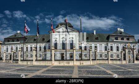 Palazzo Presidenziale, Palazzo Grassalkovich, a Bratislava, Slovacchia Foto Stock