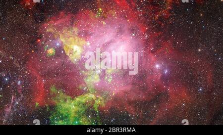 Abstract luminoso colorato universo. Nebula notte cielo stellato nei colori dell'arcobaleno. Multicolor spazio esterno. Gli elementi di questa immagine fornita dalla NASA. Foto Stock