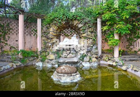 Parco del labirinto di Horta a Barcellona, Spagna Foto Stock